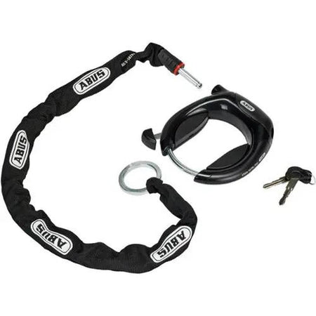 Abus Pro ringslot en insteekketting gemonteerd