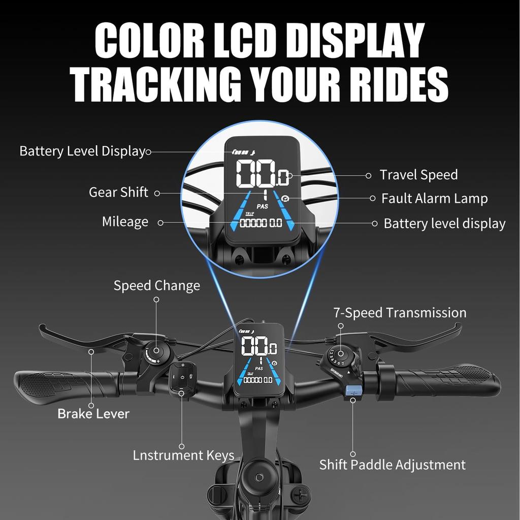 Mountain Sport Technology E-Bikes 7v 26inch 42cm